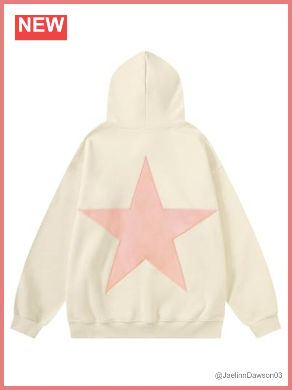Oversized Star Graphic Hoodie Y2K Aesthetic Pullover Sweatshirt